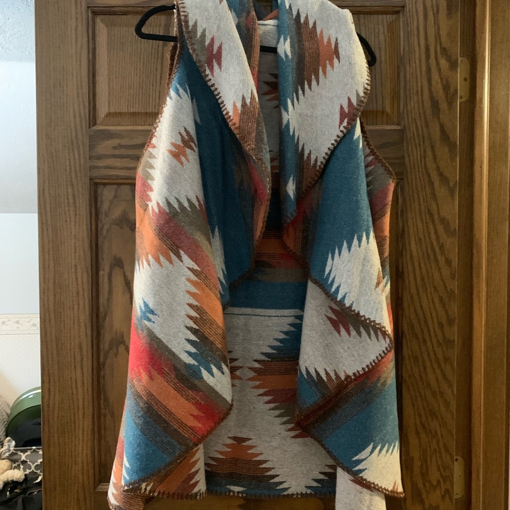 Boho cute long vest NWT.